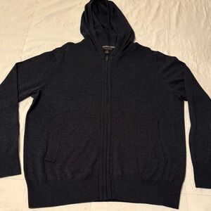 Banana Republic Men's Dark Blue Zip-Up Sweater